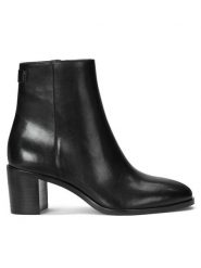LAUREN RALPH LAUREN Botki 802937813001 Czarny. Czarne botki Lauren Ralph Lauren, bez wzorów, ze skóry, bez obcasa, na słupku, bez zapięcia. Za 639.99 zł.
