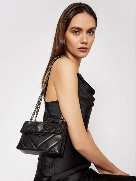 Kurt Geiger Torebka Mini Kensington 1470800109 Czarny. Czarne torebki klasyczne Kurt Geiger, bez wzorów, ze skóry, bez dodatków. Za 629.99 zł.