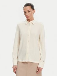 Tommy Hilfiger Koszula WW0WW45983 Beżowy Regular Fit. Brązowe koszule Tommy Hilfiger, m, bez wzorów, z wiskozy, bez kołnierzyka, bez ramiączek. Za 259.99 zł.