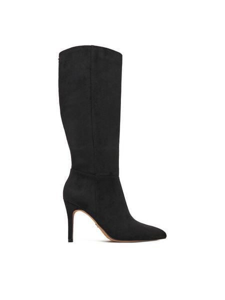 Nine West Kozaki CEO-YARA-01 Czarny. Czarne kozaki Nine West, bez wzorów, z materiału, bez obcasa, na szpilce, bez zapięcia. Za 329.99 zł.