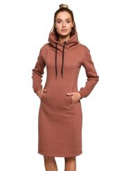 Made of emotion Sukienka w kolorze czerwonobrązowym rozmiar: M. Brązowe sukienki Made Of Emotion, na co dzień, m, bez wzorów, bez kołnierzyka, bez ramiączek, maxi, proste. Za 251.45 zł.