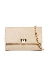 Elisabetta Franchi Torebka BS-64A-61E2-V290 Beżowy. Brązowe kopertówki Elisabetta Franchi, bez wzorów, z materiału, wizytowe, bez dodatków. Za 1,239.99 zł.