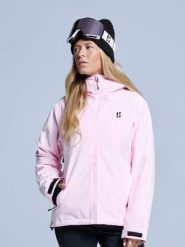 Kurtka narciarska damska - Arctic - Ocieplana 2L - Powder Rose. Czerwone kurtki narciarskie POEDERBAAS, na zimę, l, bez wzorów, z materiału, z kapturem, narciarskie. Za 807.02 zł.
