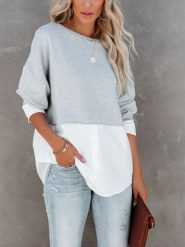 Milan Kiss Sweter w kolorze jasnoszaro-białym rozmiar: M. Szare swetry Milan Kiss, m, bez wzorów, bez ramiączek. Za 152.99 zł.