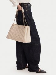 Nine West Torebka EO-Lafayette Luxe-LDA8706 Écru. Torebki klasyczne Nine West, bez wzorów, z materiału, bez dodatków. Za 299.99 zł.