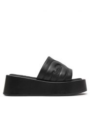 Furla Klapki YH85FPN BX2895 O6000 Czarny. Czarne klapki Furla, bez wzorów, ze skóry, bez obcasa, bez zapięcia. Za 979.84 zł.