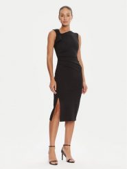 Rinascimento Sukienka koktajlowa CFC0125330003 Czarny Slim Fit. Czarne sukienki Rinascimento, s, bez wzorów, z syntetyku, wizytowe, bez kołnierzyka, bez ramiączek. Za 479.99 zł.