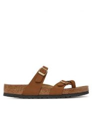 Birkenstock Japonki Mayari Sfb 1032243 Brązowy jasny. Brązowe japonki Birkenstock, bez wzorów, z nubiku. Za 599.99 zł.