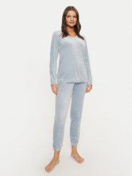 Selmark Piżama P8373 Błękitny Regular Fit. Niebieskie piżamy Selmark, m, bez wzorów, z syntetyku, bez kołnierzyka, bez ramiączek. Za 169.99 zł.