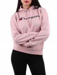Bluza na co dzień damska CHAMPION z kapturem. Czerwone bluzy Champion, xs, bez wzorów, z bawełny, klasyczne, bez ramiączek, z kapturem. Za 259.00 zł.
