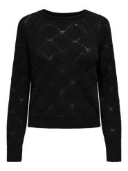 ONLY Sweter w kolorze czarnym rozmiar: L. Czarne swetry ONLY, l, bez wzorów, ze splotem, bez ramiączek. Za 105.14 zł.