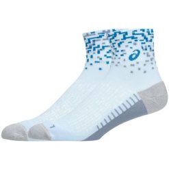 Skarpetki sportowe dla dorosłych Performance Run Quarter Sock. Niebieskie skarpetki ASICS, bez wzorów, z nylonu. Za 69.99 zł.