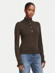 Marella Sweter Emme by Marella Onde 2625366101 Brązowy ciemny Regular Fit. Brązowe swetry Marella, s, bez wzorów, z wiskozy, bez ramiączek. Za 554.99 zł.