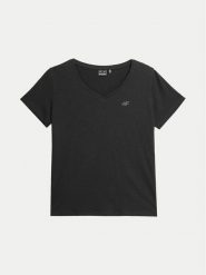 4F T-Shirt 4FWSS24TTSHF1162 Czarny Regular Fit. Czarne t-shirty 4f, s, bez wzorów, z bawełny, bez kołnierzyka, bez ramiączek. Za 46.99 zł.