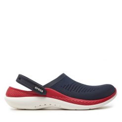 Klapki Crocs. Niebieskie klapki Crocs, bez wzorów, bez obcasa, bez zapięcia. Za 239.99 zł.