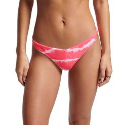 Figi do kostiumów kąpielowych dla kobiet Superdry Tie & Die Code. Czerwone majtki sportowe Superdry, xl, bez wzorów, z elastanu. Za 88.25 zł.
