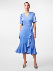YAS Sukienka koktajlowa Thea 26028890 Niebieski Standard Fit. Niebieskie sukienki YAS, xs, bez wzorów, z syntetyku, wizytowe, bez kołnierzyka, bez ramiączek. Za 399.99 zł.