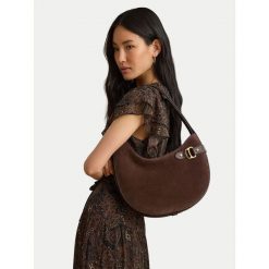 Torebka LAUREN RALPH LAUREN. Brązowe torebki klasyczne Lauren Ralph Lauren, bez wzorów, klasyczne, bez dodatków. Za 1,799.00 zł.