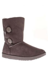 ISLAND BOOT Botki zimowe "Elisa" w kolorze antracytowym rozmiar: 36. Czarne botki Island Boot, bez wzorów, z materiału, bez obcasa, bez zapięcia. Za 112.29 zł.