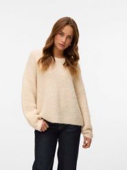 Vero Moda Sweter w kolorze beżowym rozmiar: M. Brązowe swetry Vero Moda, m, bez wzorów, z wełny, bez ramiączek. Za 158.10 zł.