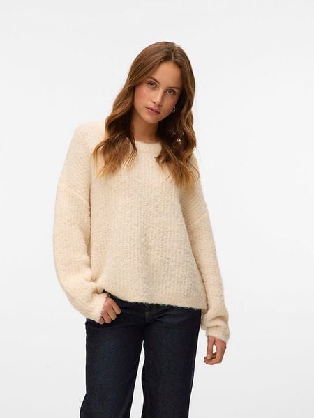 Vero Moda Sweter w kolorze beżowym rozmiar: M. Brązowe swetry Vero Moda, m, bez wzorów, z wełny, bez ramiączek. Za 158.10 zł.