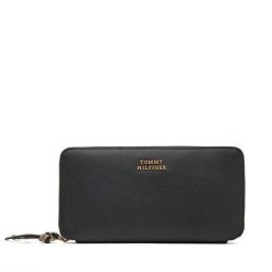 Portfel Tommy Hilfiger. Czarne portfele Tommy Hilfiger, bez wzorów. Za 329.99 zł.
