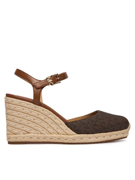 MICHAEL Michael Kors Espadryle Kenzie 40R6KZMS2B Brązowy. Brązowe espadryle MICHAEL Michael Kors, bez wzorów, ze skóry, bez obcasa. Za 530.99 zł.