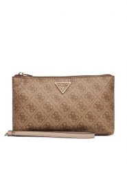 Guess Kosmetyczka Laurel II Slg SWSG74 59145 Brązowy. Brązowe torebki klasyczne Guess, z aplikacjami, ze skóry, bez dodatków. Za 219.99 zł.