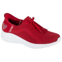 Buty sportowe Sneakersy damskie, Slip-Ins: Ultra Flex 3.0 - Heart Me. Czarne buty sportowe lifestyle Skechers, bez wzorów, bez zapięcia, trekkingowe. Za 479.99 zł.