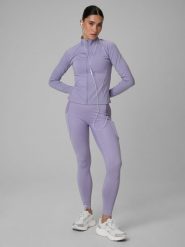4F Legginsy treningowe szybkoschnące damskie - fioletowe XL. Fioletowe legginsy 4f, bez wzorów. Za 169.99 zł.