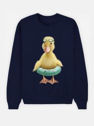 WOOOP Bluza "Duck" w kolorze granatowym rozmiar: M. Niebieskie bluzy Wooop, m, bez wzorów, z bawełny, bez ramiączek, bez kaptura. Za 108.74 zł.