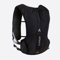 Plecak do biegania w terenie Kiprun Trail 5 l z bukłakiem 1 l. Czarne plecaki KIPRUN, bez wzorów, z materiału, bez dodatków. Za 169.99 zł.