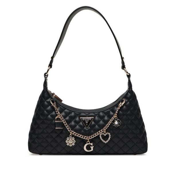 Torebka Guess. Czarne torebki klasyczne Guess, z aplikacjami, klasyczne, bez dodatków. Za 399.99 zł.