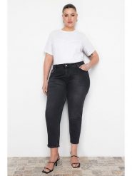 Trendyol Dżinsy - Skinny fit - w kolorze czarnym rozmiar: 42. Czarne jeansy Trendyol, bez wzorów, z bawełny, klasyczne, z podwyższonym stanem. Za 119.12 zł.