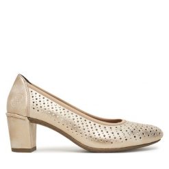 Czółenka Rieker. Żółte czółenka Rieker, bez wzorów, bez obcasa, bez zapięcia. Za 219.99 zł.