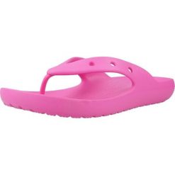 Klapki Crocs Model Classic Flip V2 Kolor Rose. Czerwone klapki Crocs, bez wzorów, z materiału, sportowe, bez obcasa, bez zapięcia. Za 195.00 zł.