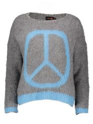 Miss goodlife Sweter w kolorze szaro-błękitnym rozmiar: M. Niebieskie swetry miss goodlife, m, bez wzorów, z wełny, bez ramiączek. Za 224.52 zł.