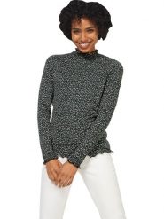 Heine Bluzka w kolorze zielonym rozmiar: 46. Zielone bluzki Heine, bez wzorów, bez kołnierzyka, bez ramiączek. Za 34.99 zł.