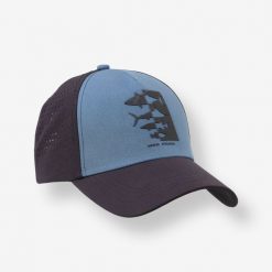 Czapka wędkarska z daszkiem Caperlan 500. Czarne czapki z daszkiem CAPERLAN, bez wzorów, z elastanu, sportowe. Za 49.99 zł.