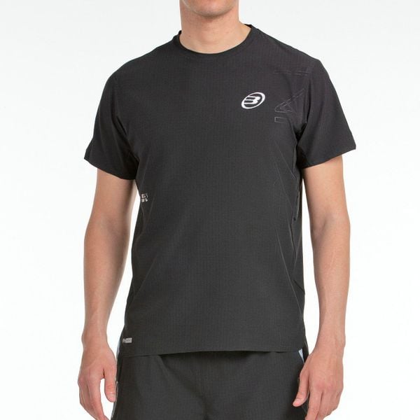 Bullpadel Licio T-shirt. Czarne t-shirty bullpadel, bez wzorów, sportowe, bez kołnierzyka, bez ramiączek. Za 254.30 zł.
