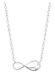 L'Atélier Précieux Srebrny naszyjnik z elementem ozdobnym - dł. 45 cm rozmiar: onesize. Szare naszyjniki l'Atelier precieux, z materiału, z cyrkonią, srebrne. Za 173.99 zł.