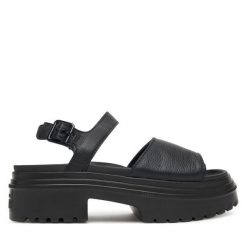 Sandały Converse. Czarne sandały Converse, bez wzorów, retro, bez obcasa, na płaskiej podeszwie, bez zapięcia. Za 229.99 zł.