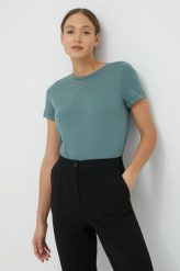 Vero Moda t-shirt bawełniany kolor zielony. Zielone t-shirty Vero Moda, bez wzorów, z bawełny, bez kołnierzyka, bez ramiączek. W wyprzedaży za 43.99 zł.