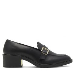 Półbuty Lasocki. Czarne półbuty wsuwane Lasocki, bez wzorów, bez obcasa, na obcasie. Za 179.99 zł.