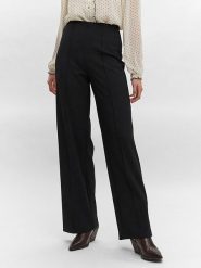 Vero Moda Spodnie w kolorze czarnym rozmiar: M/L32. Czarne spodnie materiałowe Vero Moda, bez wzorów, z materiału, z podwyższonym stanem. Za 121.45 zł.