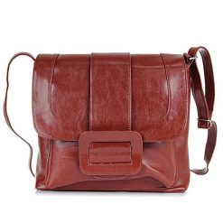 Torebka skórzana damska listonoszka DAN-A T30 koniakowa. Shopper bag DAN-A, bez wzorów, ze skóry, eleganckie, bez dodatków. Za 349.99 zł.