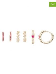 U.S. Polo Assn. Pozłacane kolczyki-kreole (3 pary) z kryształami rozmiar: onesize. Różowe kolczyki U.S. Polo Assn., z kryształem, metalowe. Za 69.99 zł.