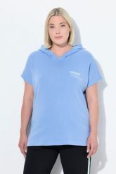 Damskie Bluza funkcyjna szybkoschnąca kaptur bez rękawów. Niebieskie bluzy z kapturem Ulla Popken, plus size, bez wzorów, z bawełny, z kapturem. Za 191.99 zł.
