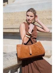 Maison héritage PARIS Skórzany shopper bag "Luce" w kolorze karmelowym - 40 x 21 x 14 cm rozmiar: onesize. Brązowe shopper bag maison héritage PARIS, bez wzorów, z materiału, na ramię, bez dodatków. Za 397.83 zł.