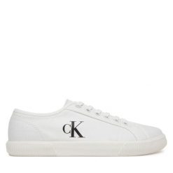 Tenisówki Calvin Klein Jeans. Białe trampki Calvin Klein Jeans, bez wzorów, z jeansu, bez zapięcia. Za 139.99 zł.